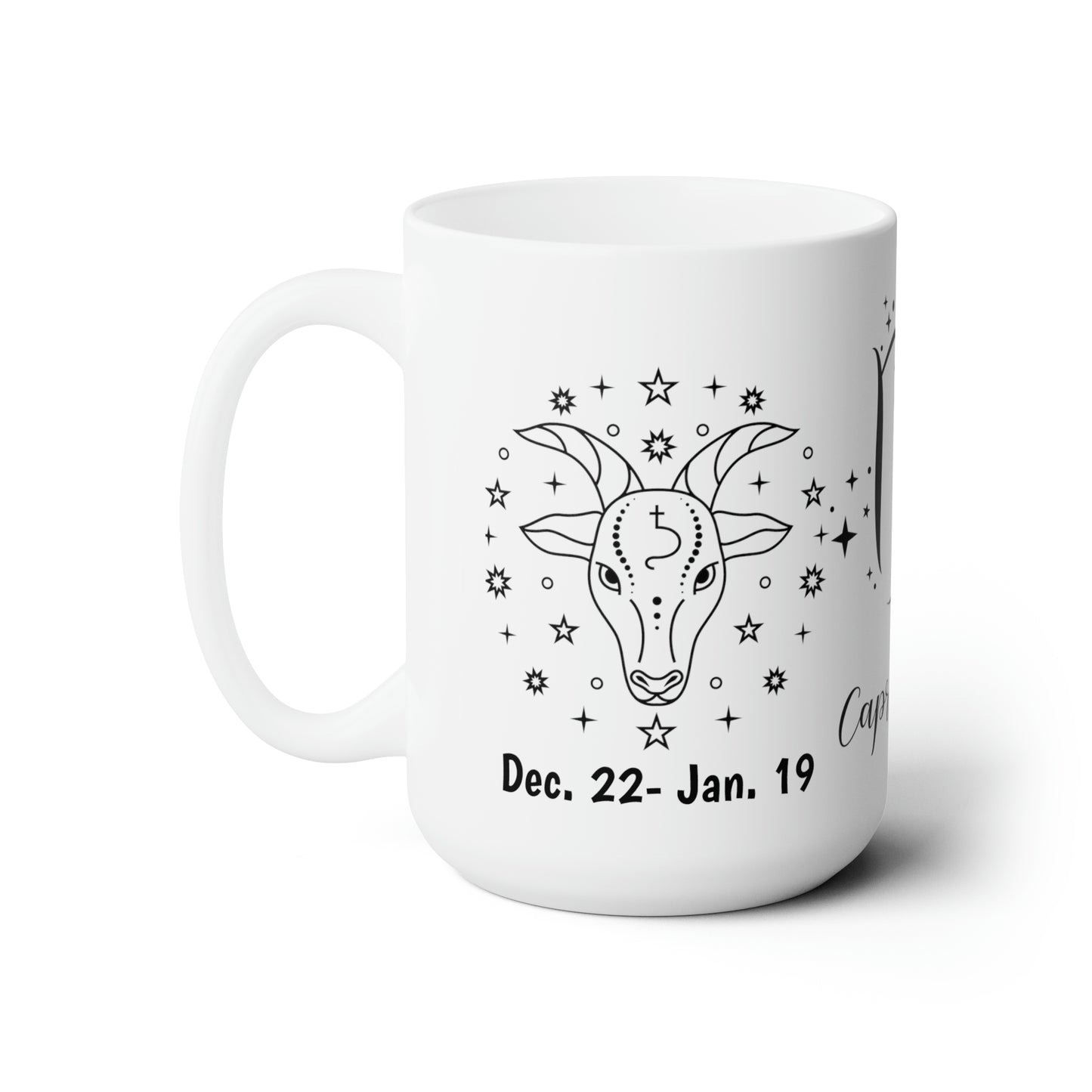 Personalized Ceramic Mug 15oz- Capricorn Zodiac