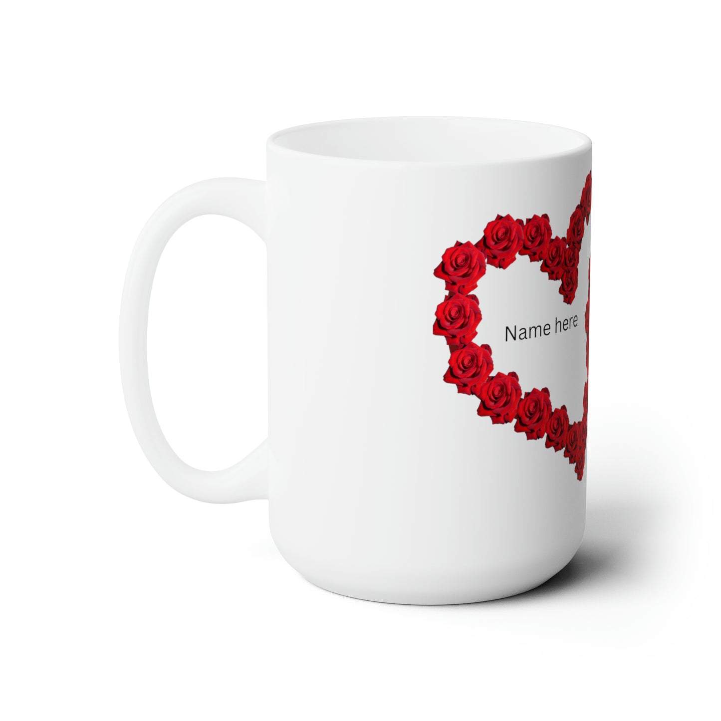 Personalized heart name Ceramic Mug 15oz valentines day