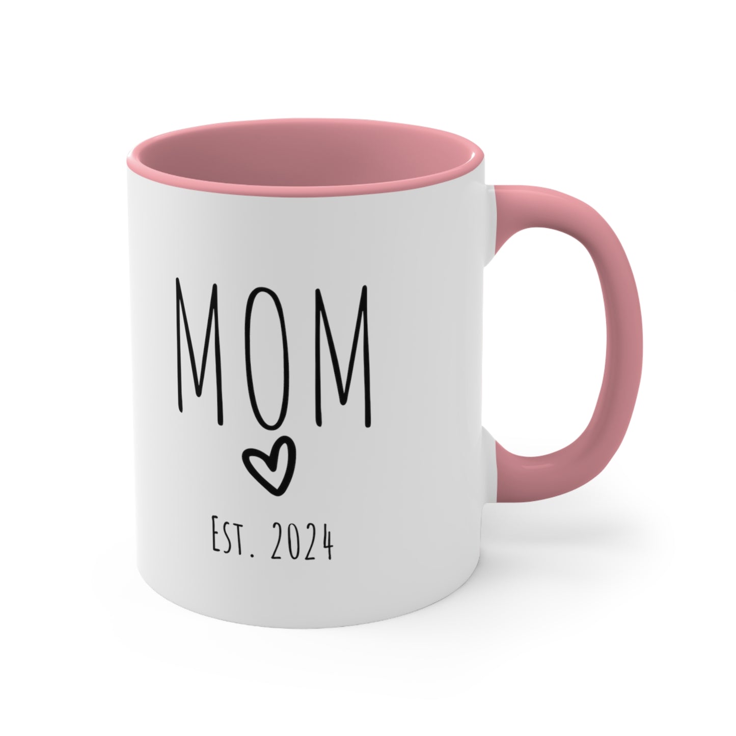 New Mom Pink Accent Coffee Mug, 11oz