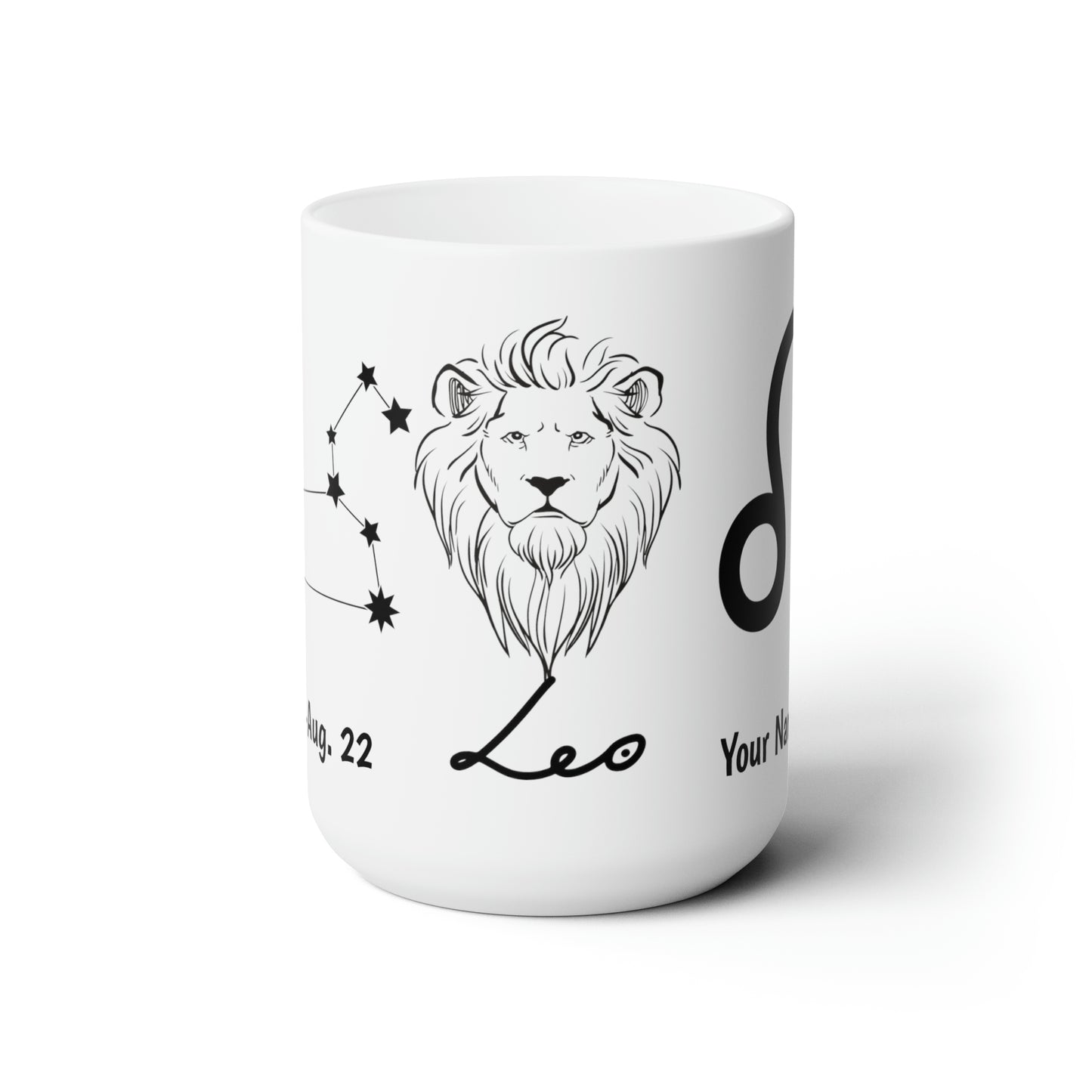 Personalized Ceramic Mug 15oz- Leo