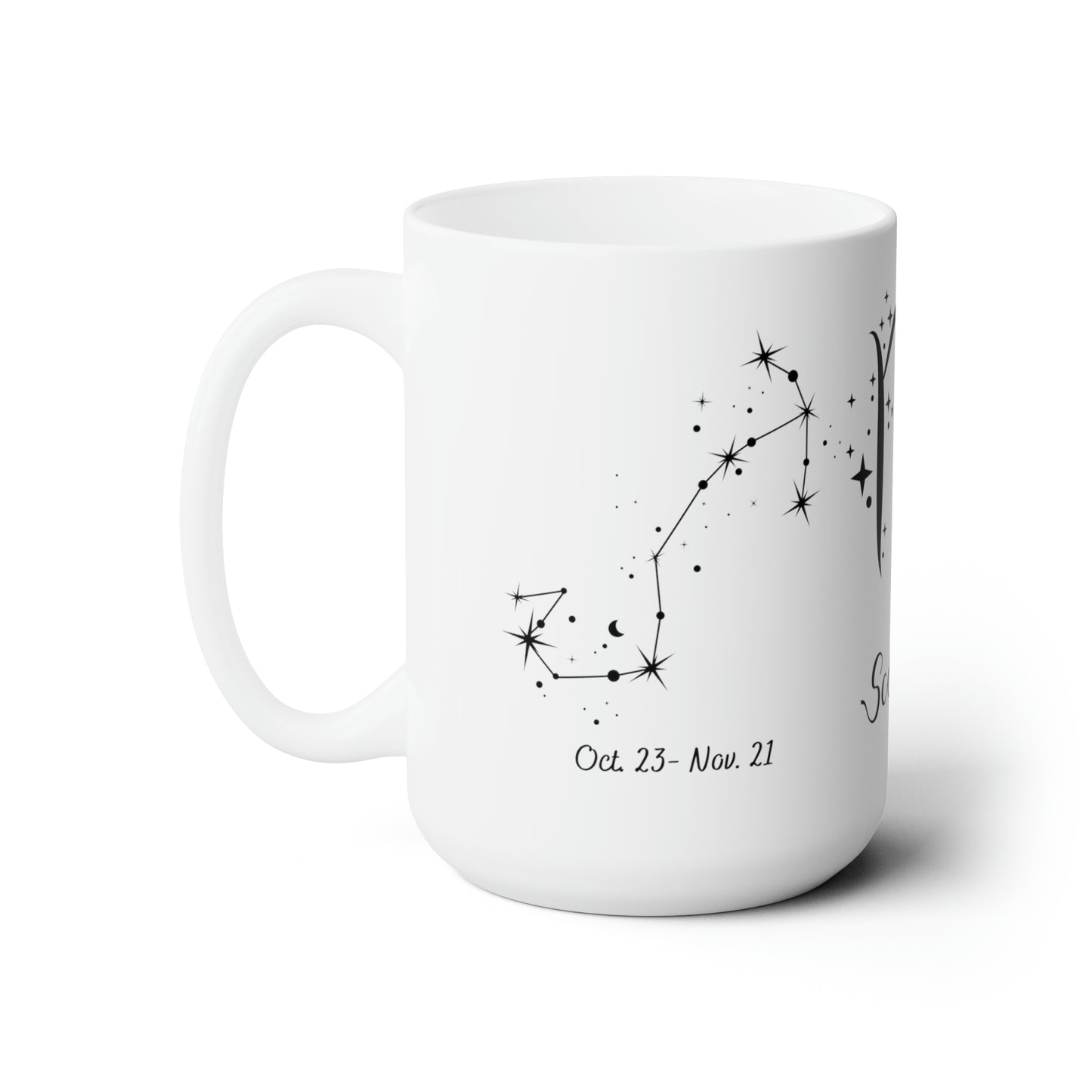 Personalized Ceramic Mug 15oz- Scorpio