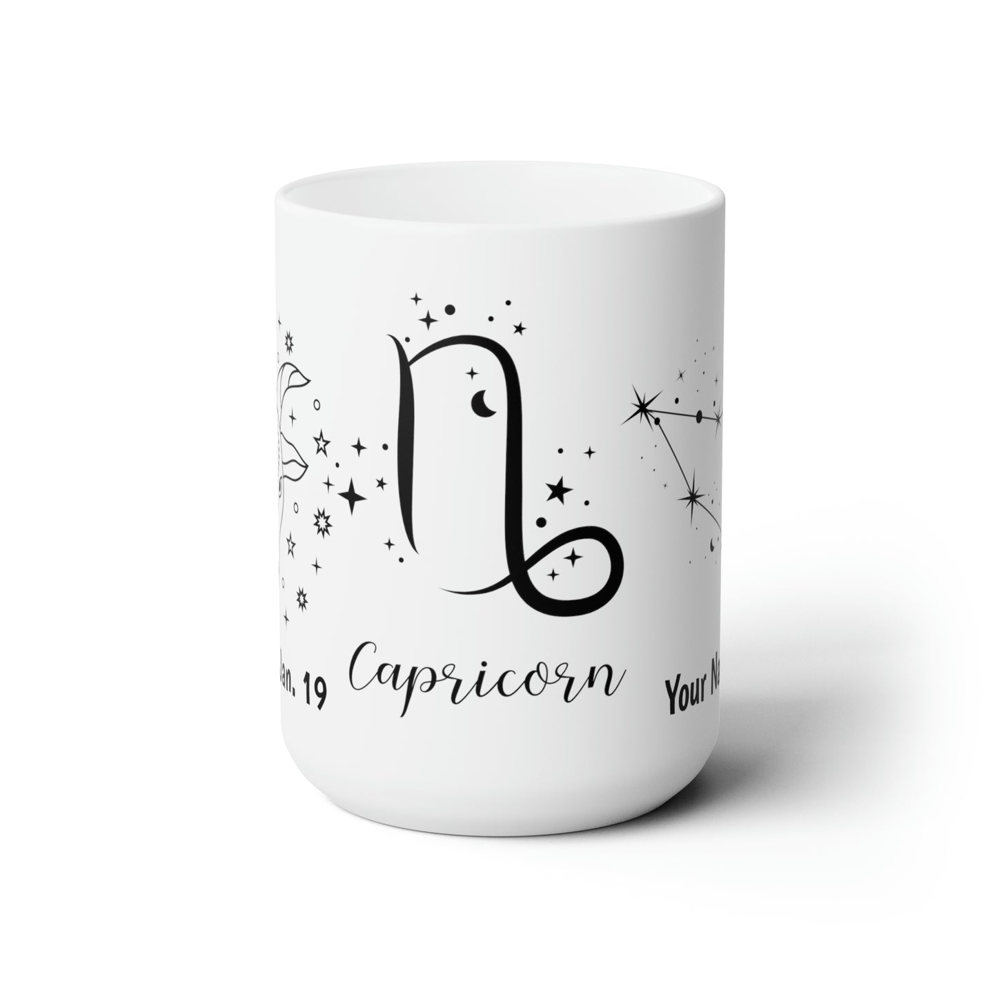 Personalized Ceramic Mug 15oz- Capricorn Zodiac