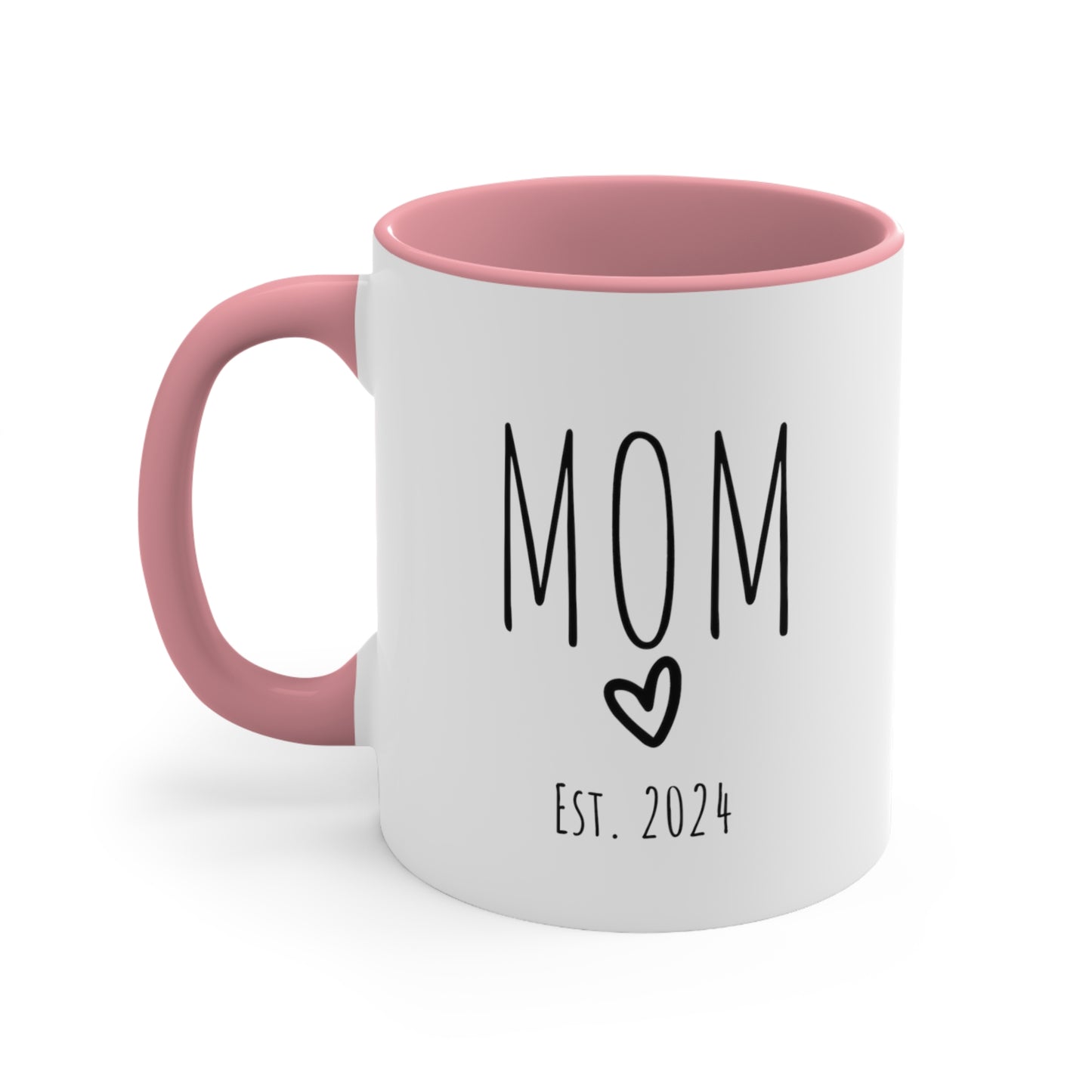 New Mom Pink Accent Coffee Mug, 11oz