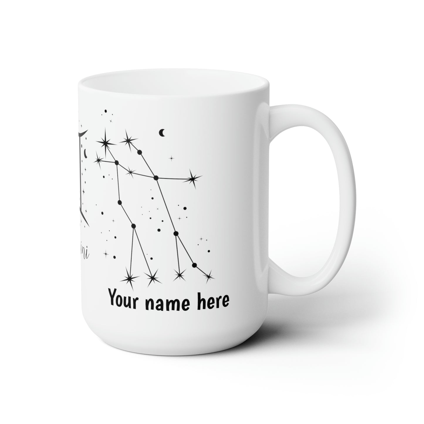 Personalized Ceramic Mug 15oz- Gemini