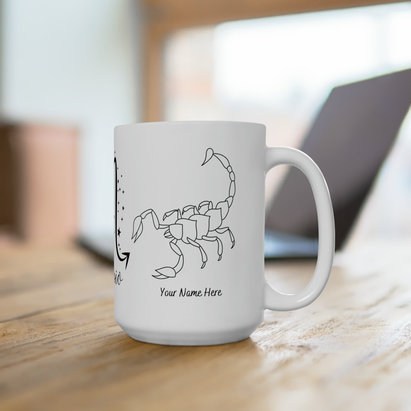 Personalized Ceramic Mug 15oz- Scorpio