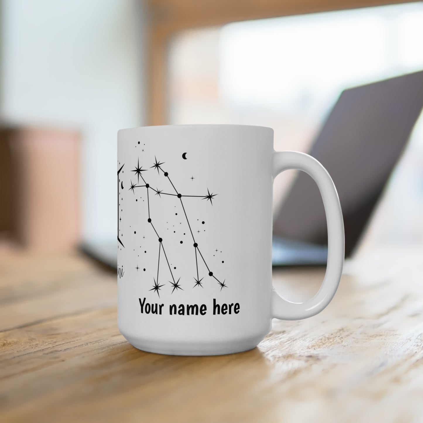 Personalized Ceramic Mug 15oz- Gemini