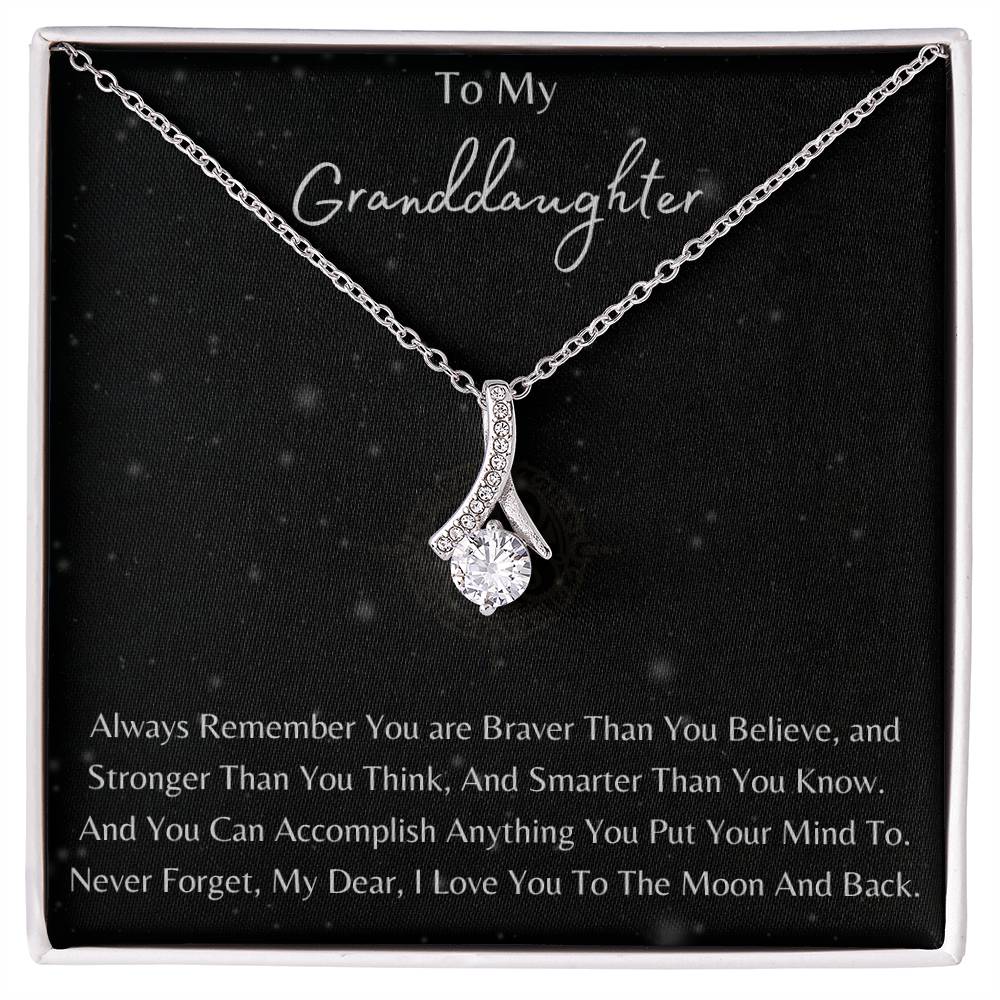 To My Granddaughter- Alluring Beauty Pendant Necklace