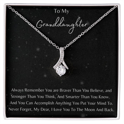 To My Granddaughter- Alluring Beauty Pendant Necklace