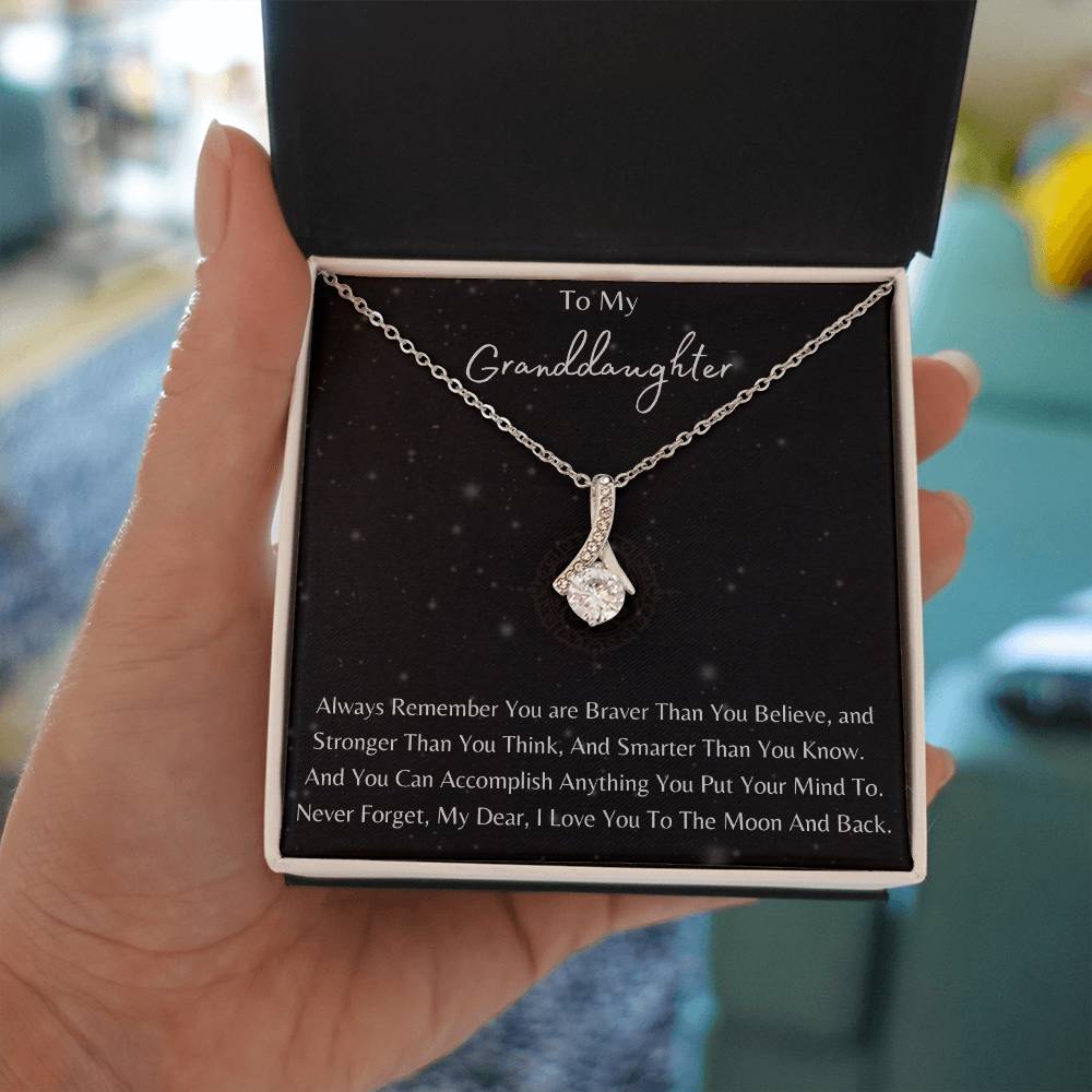 To My Granddaughter- Alluring Beauty Pendant Necklace