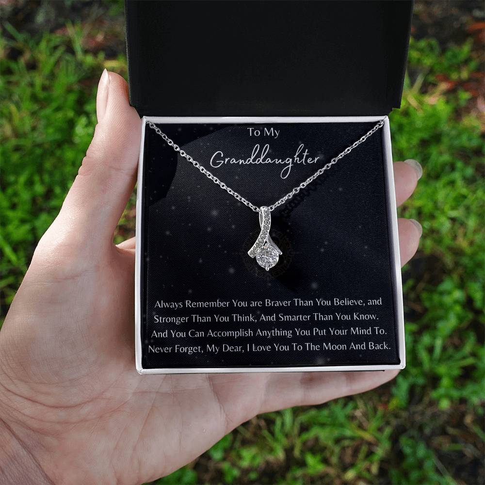 To My Granddaughter- Alluring Beauty Pendant Necklace