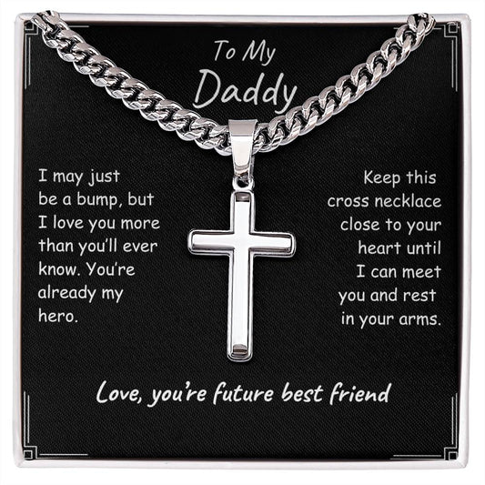 To my Daddy Cross Necklace- From baby