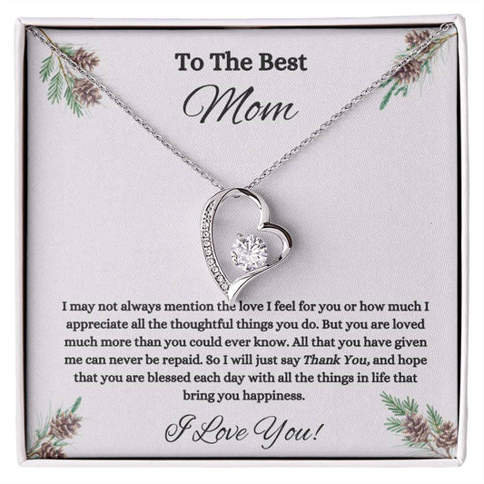 To The Best Mom - Forever Love Necklace