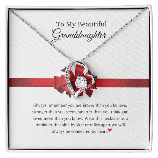 To My Beautiful Granddaughter- Forever Love Necklace